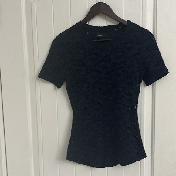 Babaton Tops - BABATON Navy Stretch T Shirt